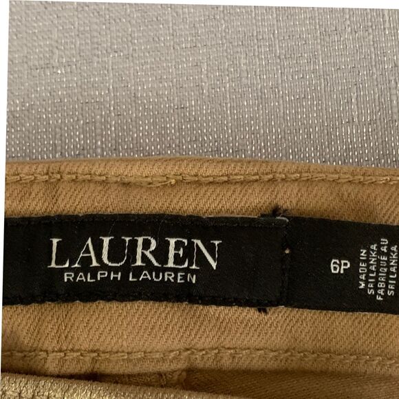 Lauren Ralph Lauren Metallic High Rise Straight Ankle Jeans SIze 6 - Picture 6 of 13